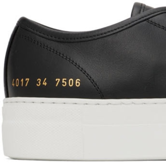 COMMON PROJECTS Black Tournament Low Super Sneakers - Picture 3 of 3